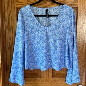 Flowy Printed Long Sleeve Top